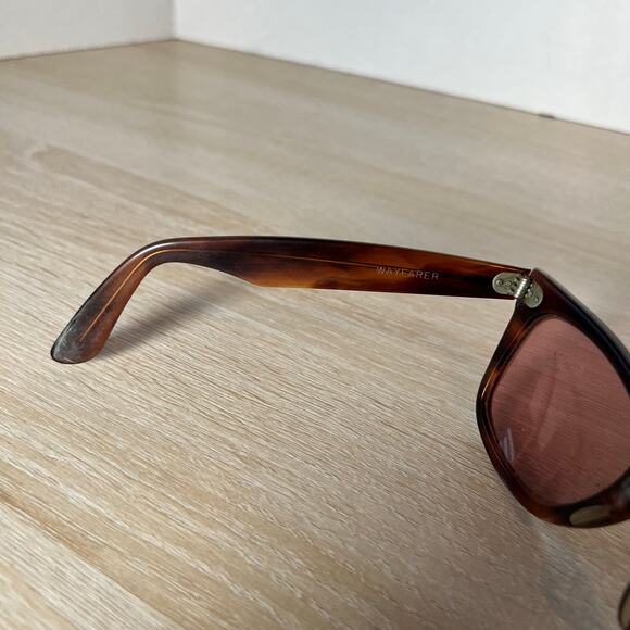 Vintage B&L Ray-Ban Wayfarer Sunglasses FRAMES ONLY Brown B&L 5024 READ - Picture 5 of 9